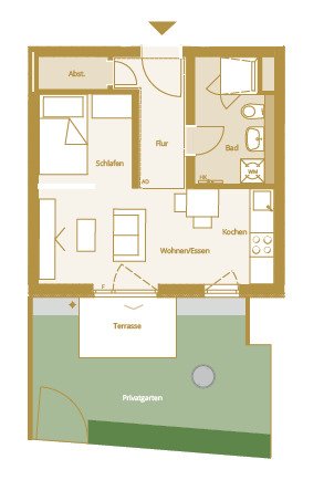 Bad Nauheim: 1,5 Zimmer Apartment ca. 32,9m² 