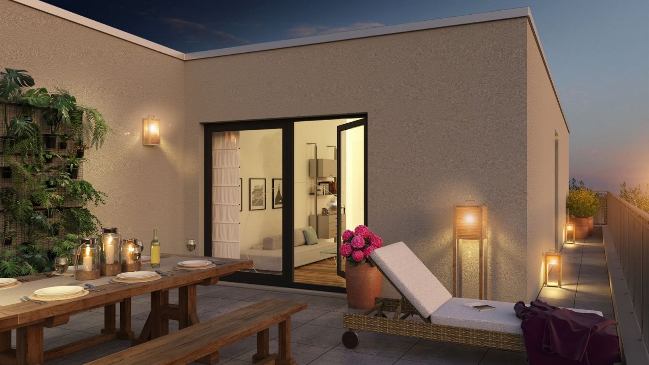 Bad Nauheim: 3 Zimmer Penthouse ca. 72m² mit Dachterrasse 